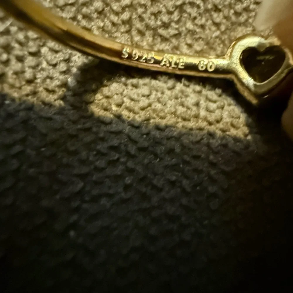 Pandora 18k over silver Cz Radiant heart ring - retired - Picture 2 of 7